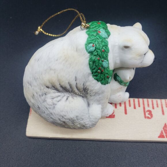 Vintage Gorham Christmas Traditions Ornament‎ Nature's Families Polar Bear & Cub - Picture 6 of 7
